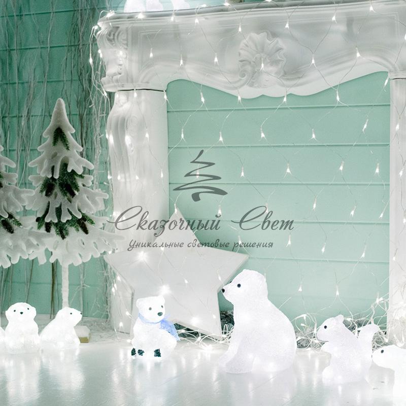 Акриловая светодиодная фигура "Медвежата" 3 шт, 20 см, 60 светодиодов, IP 20, понижающий трансформатор в комплекте, NEON-NIGHT - Image 3