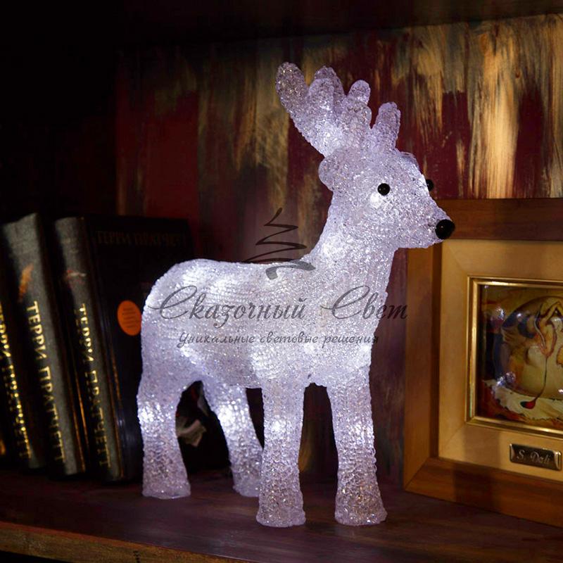 Акриловая светодиодная фигура "Оленёнок" 30х14х35 см, 4,5 В, 3 батарейки AA (не входят в комплект), 40 светодиодов, NEON-NIGHT - Image 3