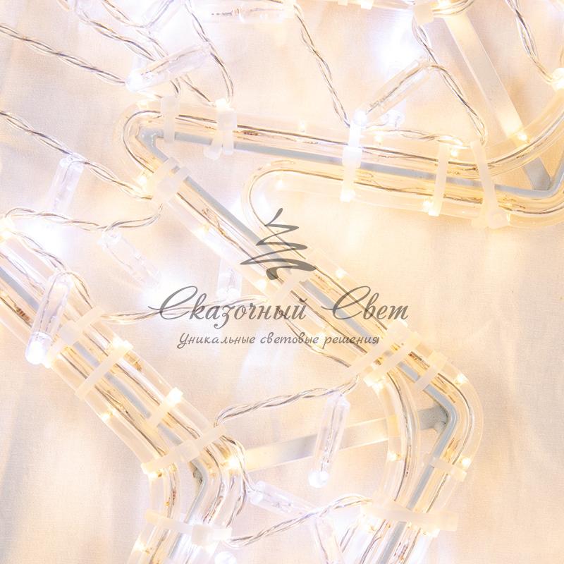 Светодиодная фигура «Звезда» 80 см, 80 светодиодов, с трубой и подвесом, цвет свечения теплый белый/белый NEON-NIGHT - Image 3