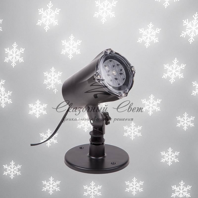 LED проектор, белые снежинки, 230В - Image 3