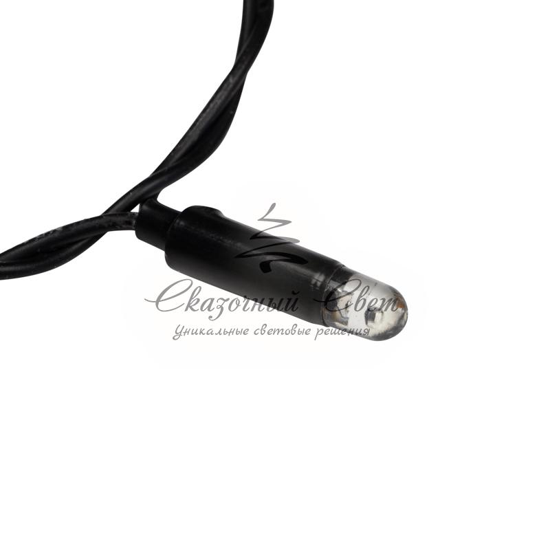 Гирлянда "Светодиодный Дождь" 2х3м, постоянное свечение, черный провод, 230 В, диоды ТЕПЛЫЙ БЕЛЫЙ - Image 4