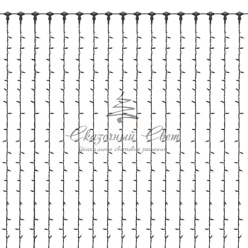 Гирлянда "Светодиодный Дождь" 2х6м, эффект водопада, черный провод, 230 В, диоды СИНИЕ - Image 4