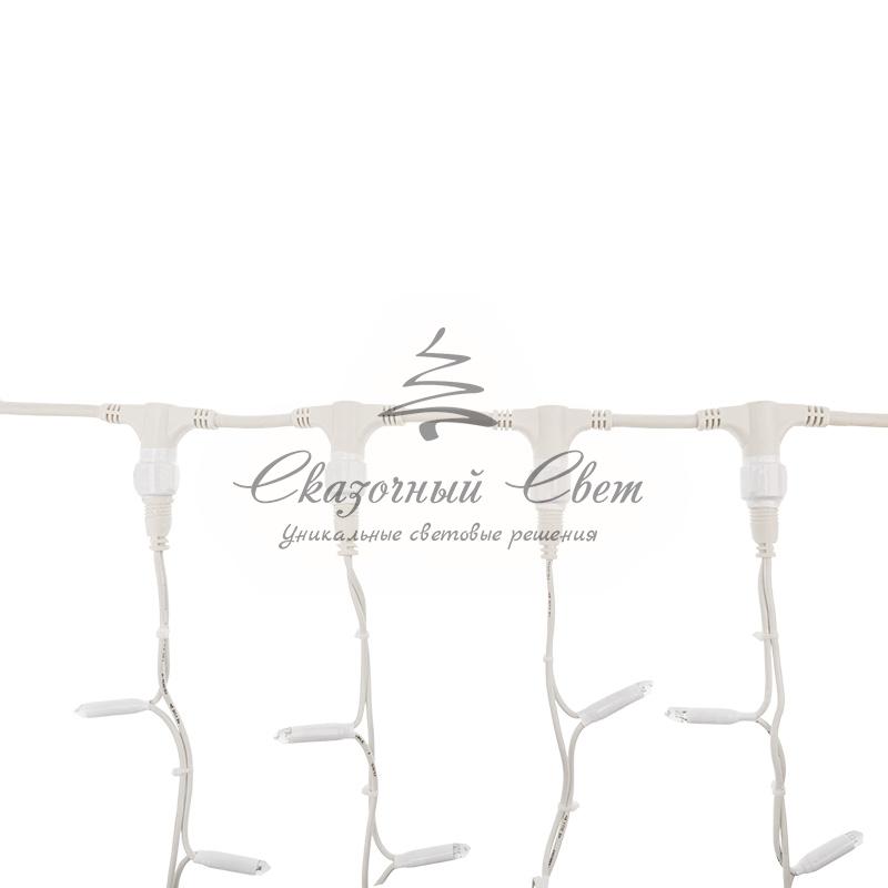 Гирлянда "Светодиодный Дождь" 2х1,5м, постоянное свечение, белый провод "КАУЧУК", 230 В, диоды КРАСНЫЕ - Image 4