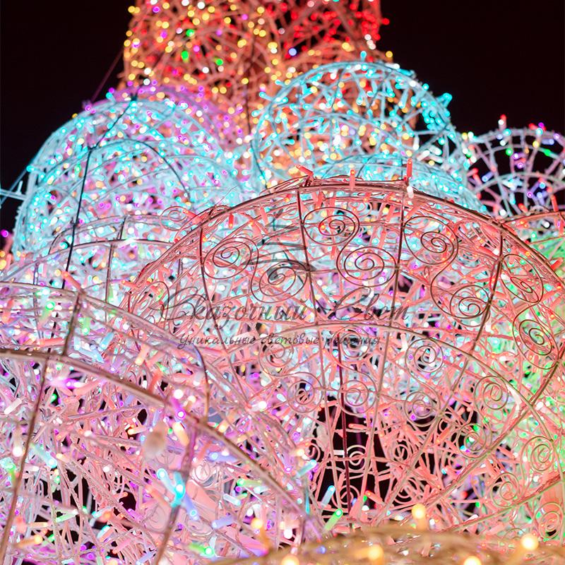 Гирлянда Нить 10м, свечение с динамикой, прозрачный ПВХ, 230В, цвет RGB - Image 4