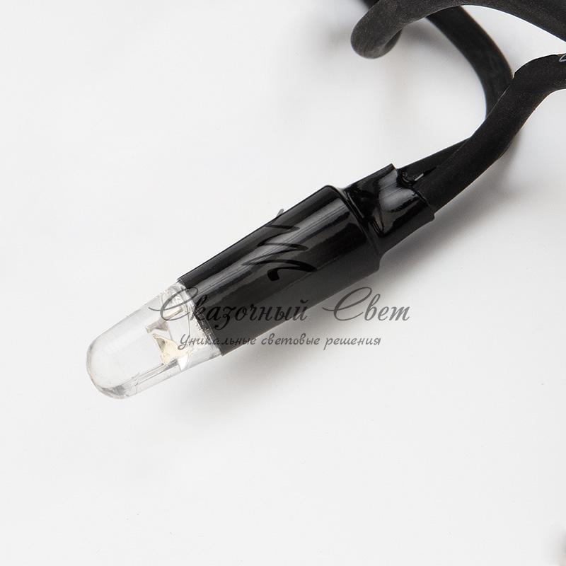 Гирлянда «Айсикл» («Бахрома») светодиодная 3,2х0,9 м, 120 LED, черный провод каучук, теплое белое свечение NEON-NIGHT - Image 4