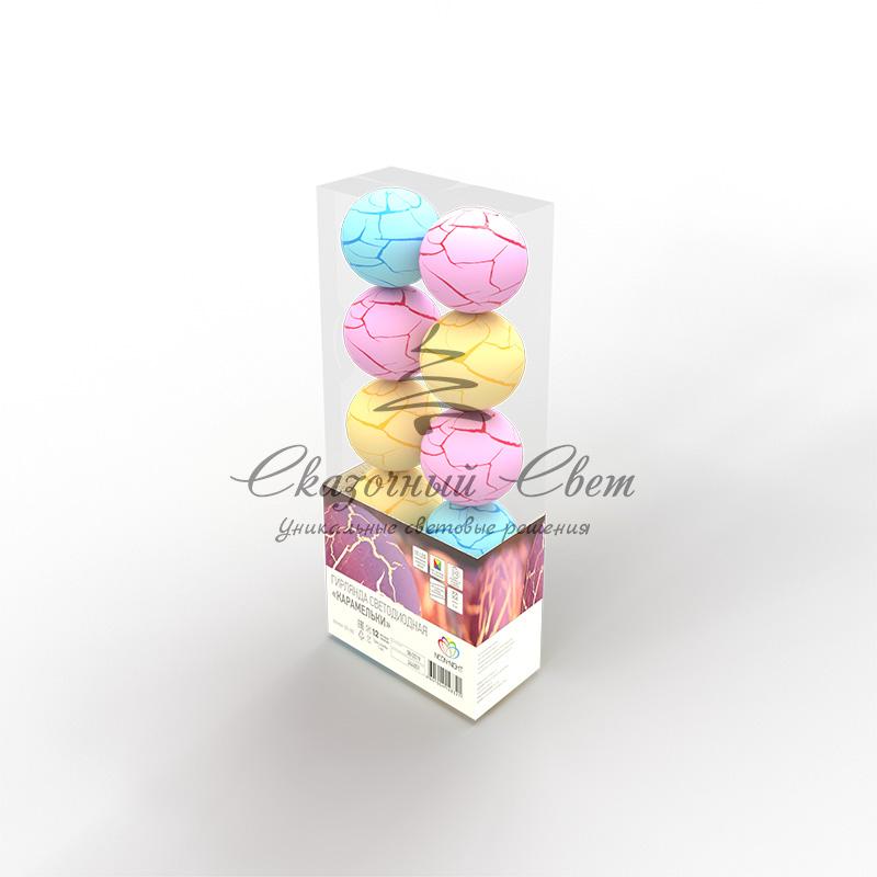 Гирлянда светодиодная «Карамельки» 1.5 м, прозрачный ПВХ, 10 LED, теплый белый, питание 2 х АА (батарейки не в комплекте) - Image 4