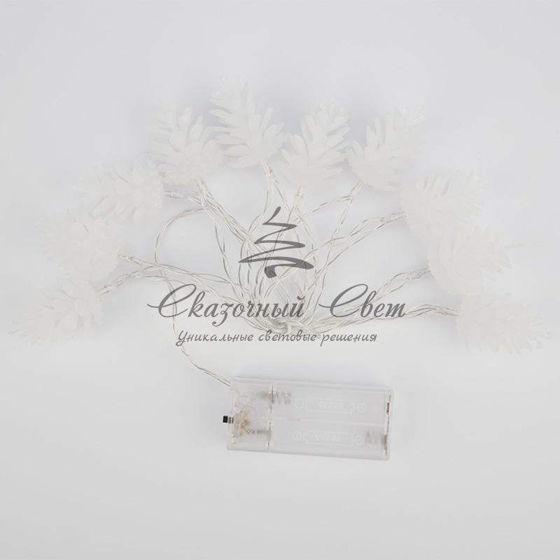 Гирлянда светодиодная «Шишки» 1.5 м, 10 LED, прозрачный ПВХ, цвет свечения теплый белый, 2 х АА (батарейки не в комплекте) NEON-NIGHT - Image 4