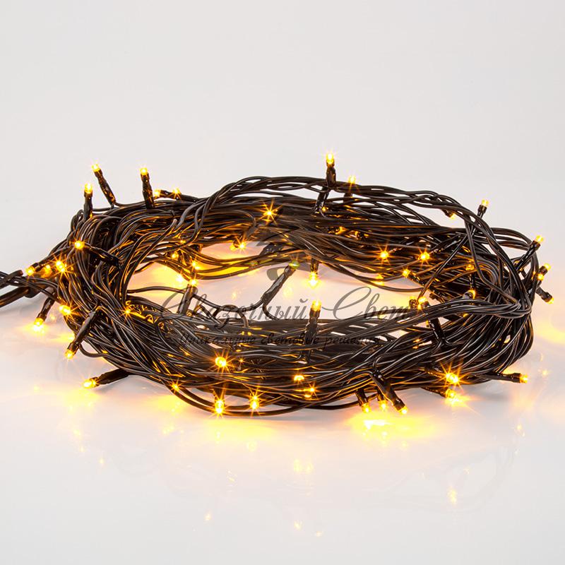 Гирлянда "Твинкл Лайт" 10 м, черный ПВХ, 100 диодов, цвет желтый - Image 4