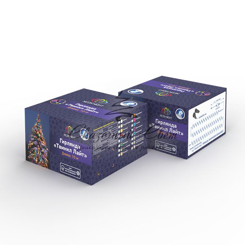 Гирлянда "Твинкл Лайт" 10 м, черный ПВХ, 100 диодов, цвет красный - Image 4