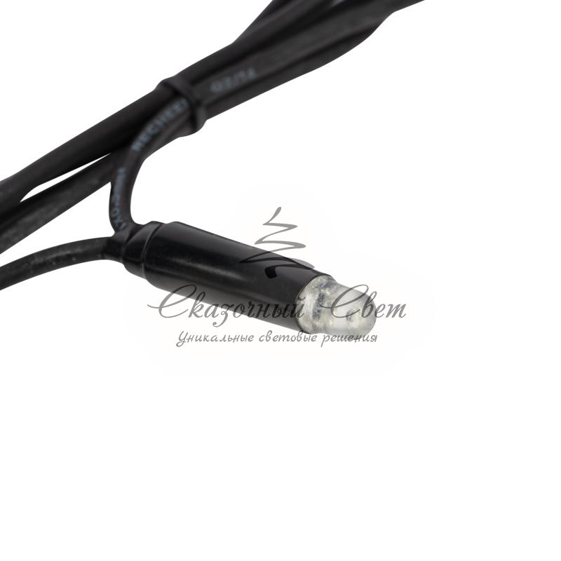 Гирлянда "Твинкл Лайт" 20 м, черный КАУЧУК, 240 диодов, цвет ТЕПЛЫЙ БЕЛЫЙ - Image 4