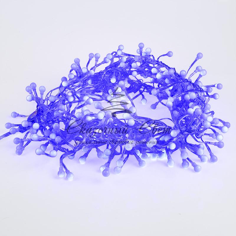 Гирлянда "Мишура LED" 6 м прозрачный ПВХ, 576 диодов, цвет синий - Image 4