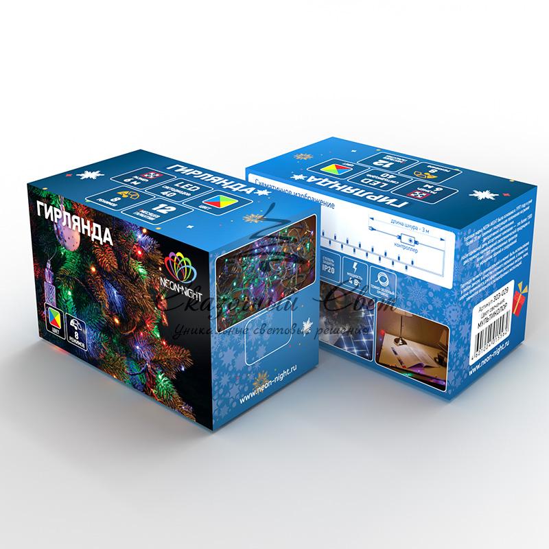 Гирлянда «Кластер LED» 3 м, темно-зеленый ПВХ IP20, 288 диодов, цвет мультиколор - Image 4