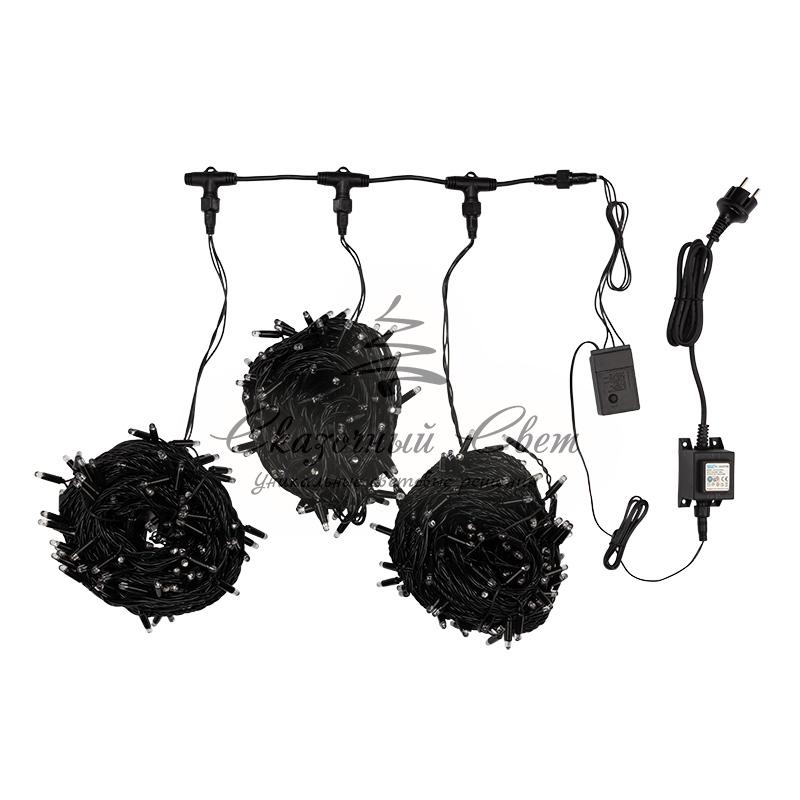 Гирлянда "LED ClipLight" 24V, 3 нити по 20 м, свечение с динамикой, цвет диодов Желтый - Image 4