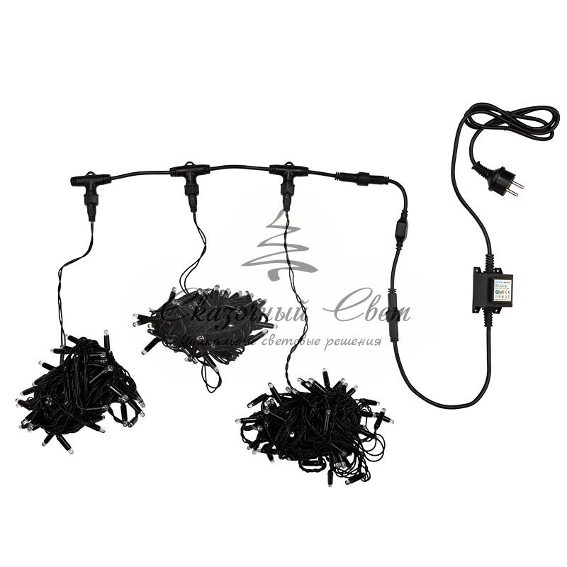 Гирлянда "LED ClipLight" 24V, 3 нити по 10 метров, цвет диодов ТЕПЛЫЙ БЕЛЫЙ - Image 4