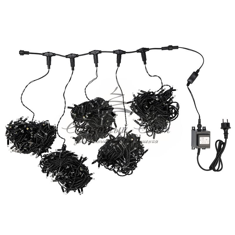 Гирлянда "LED ClipLight" 24V, 5 нитей по 20 метров, цвет диодов ТЕПЛЫЙ БЕЛЫЙ, Flashing (Теплый белый) - Image 4