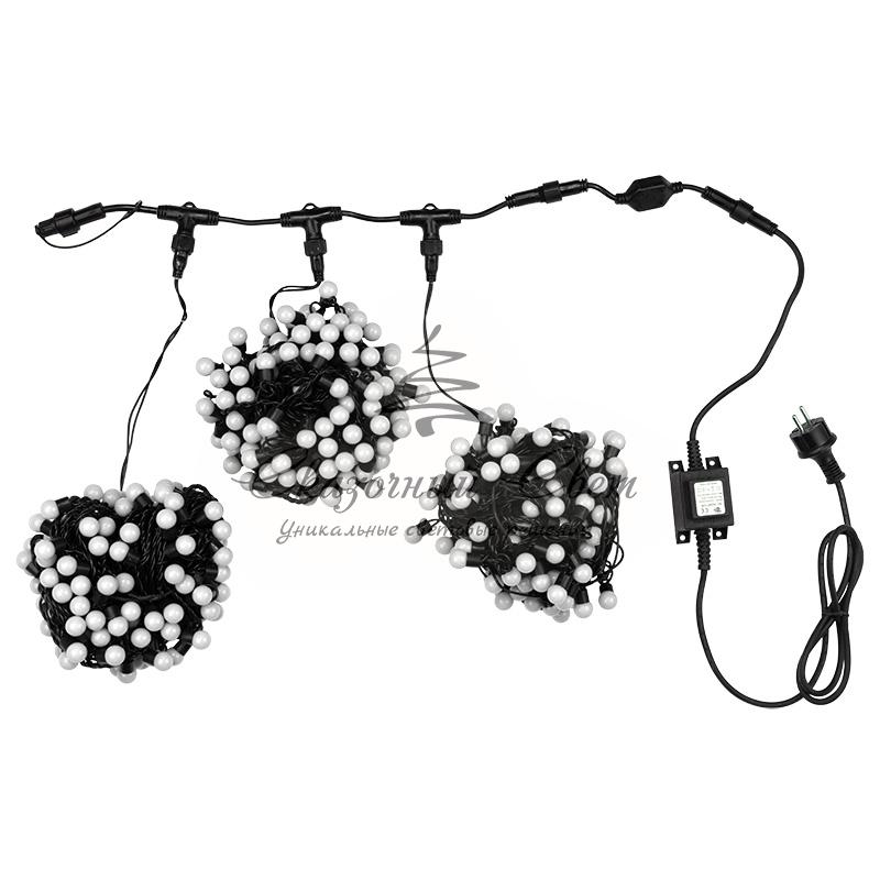 Гирлянда "LED ClipLight - МУЛЬТИШАРИКИ" 24V, 3 нити по 20 м, свечение с динамикой, цвет диодов RGB - Image 4