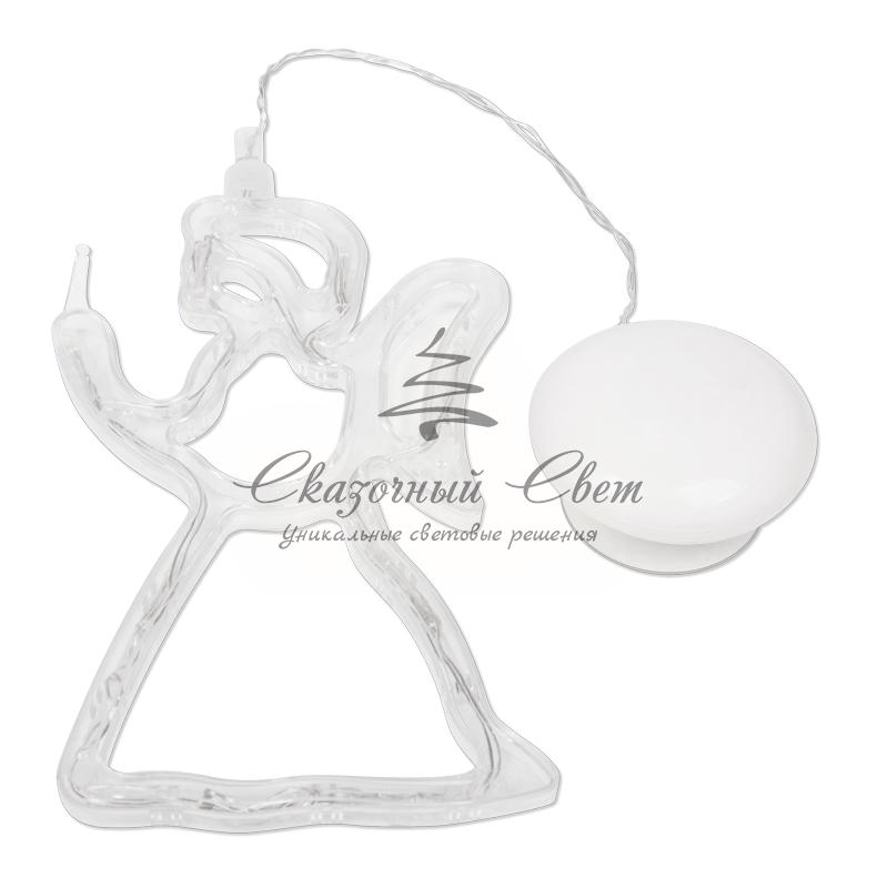 Фигура светодиодная "Ангелок" на присоске с подвесом, цвет ТЕПЛЫЙ БЕЛЫЙ - Image 4