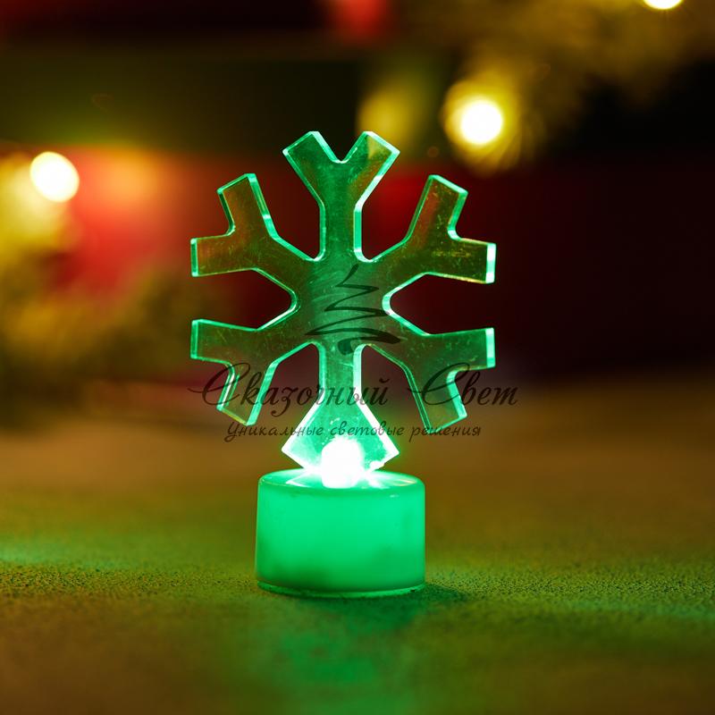 Фигура светодиодная на подставке "Снежинка", RGB - Image 4