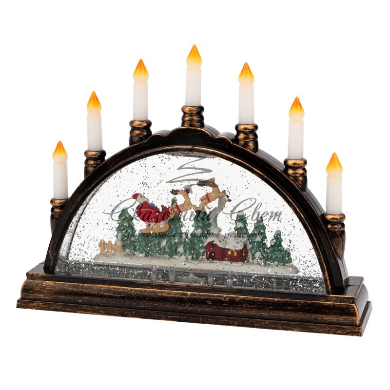 Декоративный светильник «Подсвечник» с эффектом снегопада NEON-NIGHT - Image 4