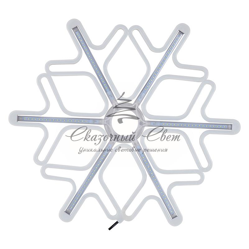 Фигура «Снежинка» из гибкого неона с эффектом тающих сосулек, 60х60 см, цвет свечения белый NEON-NIGHT - Image 4