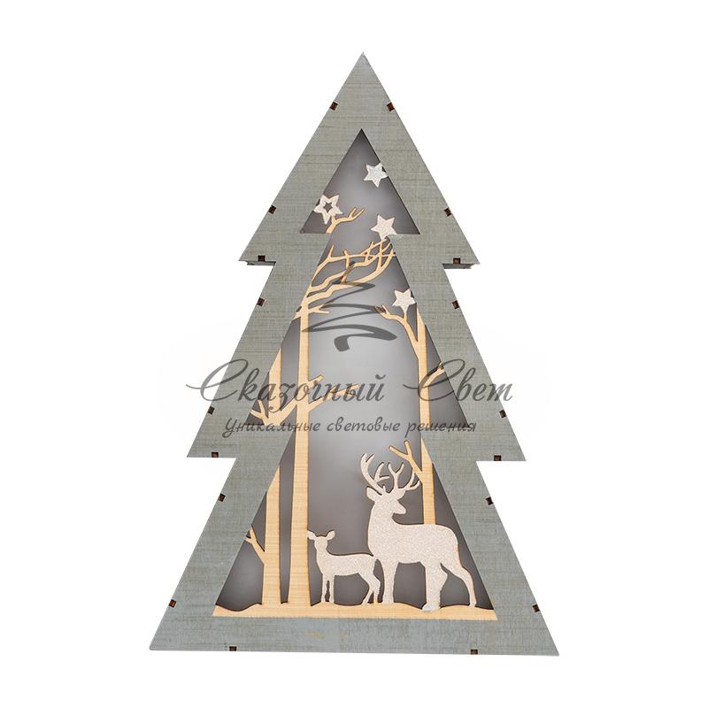 Деревянная фигурка с подсветкой «Елочка» 20х6,5х29 см - Image 4