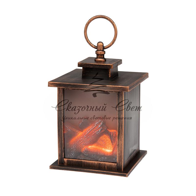 Светодиодный камин "Кантри" с эффектом живого огня 12х12х18,5 см, батарейки 3хАА (не в комплекте) - Image 4