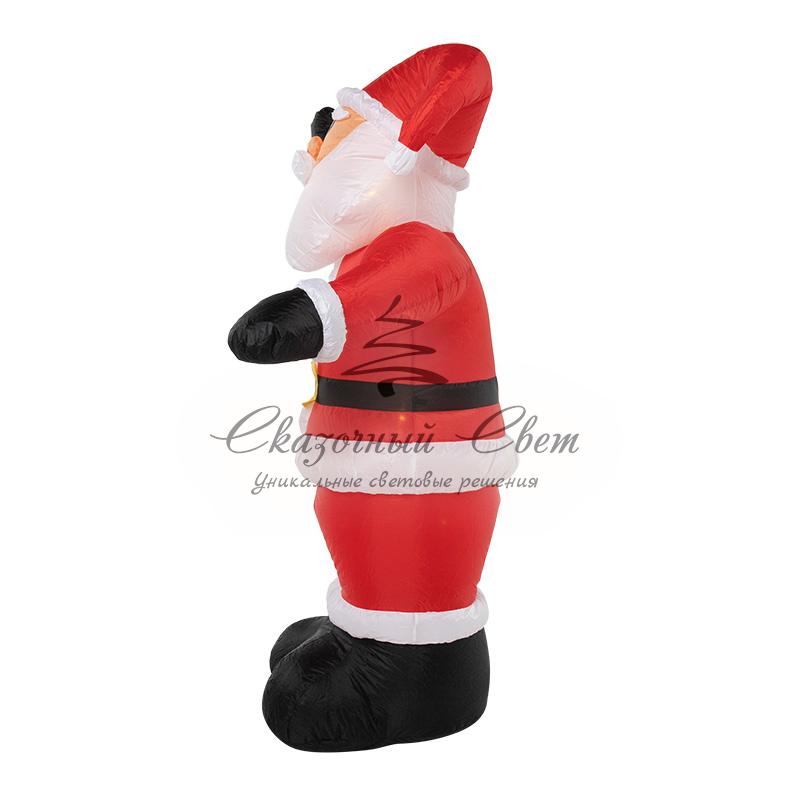 3D фигура надувная "Дед Мороз приветствует", размер 150 см, внутренняя подсветка 4 LED, компрессор с адаптером 12В, IP 65 NEON-NIGHT - Image 4