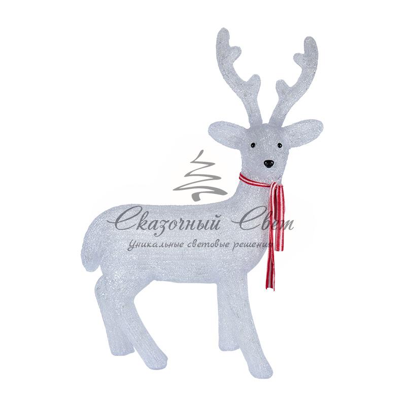 Акриловая светодиодная фигура "Северный олень" 95х69х30 см, 420 светодиодов, IP65 понижающий трансформатор в комплекте, NEON-NIGHT - Image 4