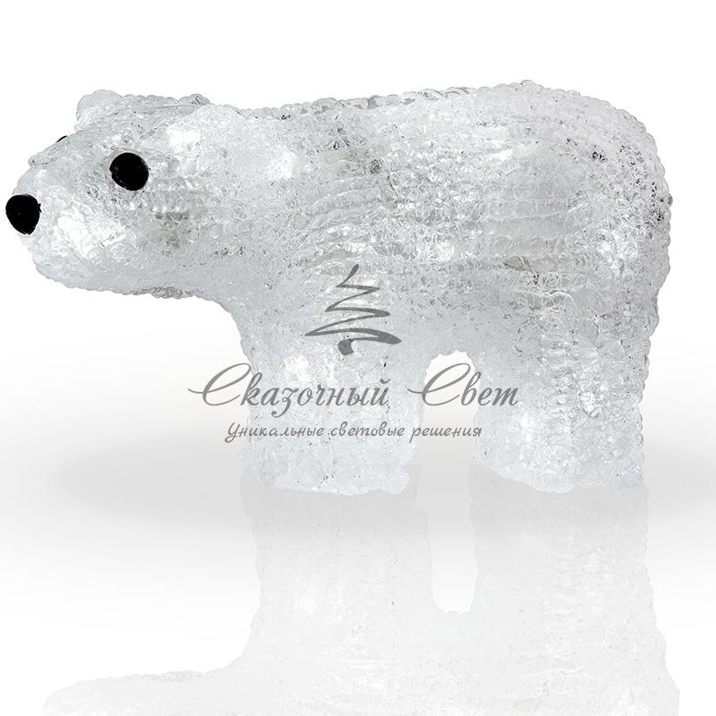 Акриловая светодиодная фигура "Белый мишка" 15х25 см, 4,5 В, 3 батарейки AA (не входят в комплект), 20 светодиодов, NEON-NIGHT - Image 4