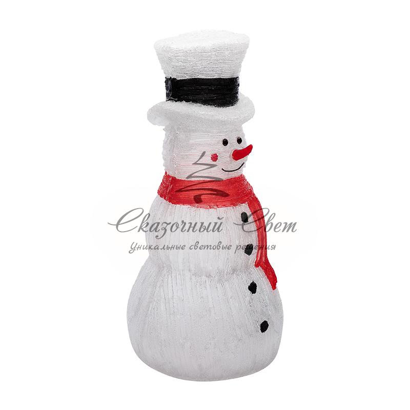 Акриловая светодиодная фигура «Снеговик в шляпе» 38х38х72 см, IP65, понижающий трансформатор в комплекте NEON-NIGHT - Image 4