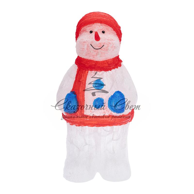 Акриловая светодиодная фигура «Снеговик в синих варежках» 31х25х59 см, IP65, понижающий трансформатор в комплекте NEON-NIGHT - Image 4