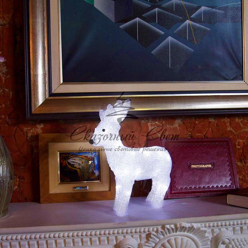 Акриловая светодиодная фигура "Оленёнок" 30х14х35 см, 4,5 В, 3 батарейки AA (не входят в комплект), 40 светодиодов, NEON-NIGHT - Image 4
