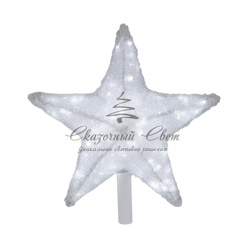 Акриловая светодиодная фигура "Звезда" 50см, со съемной трубой и кольцом для подвеса, 160 светодиодов, белая, NEON-NIGHT - Image 4