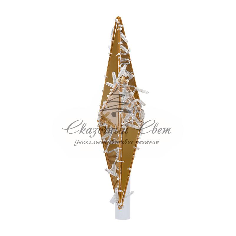 Светодиодная фигура «Звезда» 50 см, 80 светодиодов, с трубой и подвесом, цвет свечения теплый белый NEON-NIGHT - Image 4