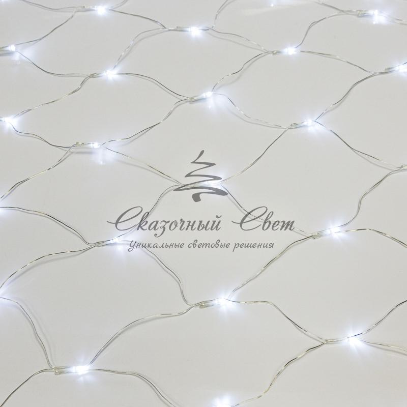 Гирлянда «Сеть» 1,5х1,5 м, прозрачный ПВХ, 96 LED белый - Image 5