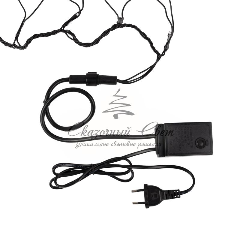 Гирлянда "Сеть" 1х1,5м, черный ПВХ, 160 LED Тёплый белый - Image 5