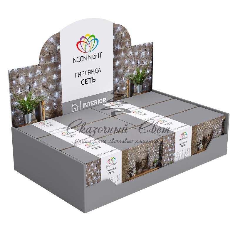 Гирлянда "Сеть" 1,5х1,5м, прозрачный ПВХ, 150 LED Синие - Image 5