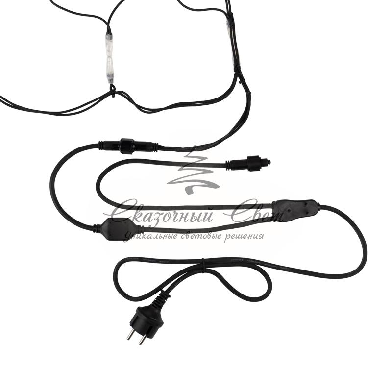 Гирлянда "Сеть" 2x4м, черный КАУЧУК, 560 LED Белые - Image 5