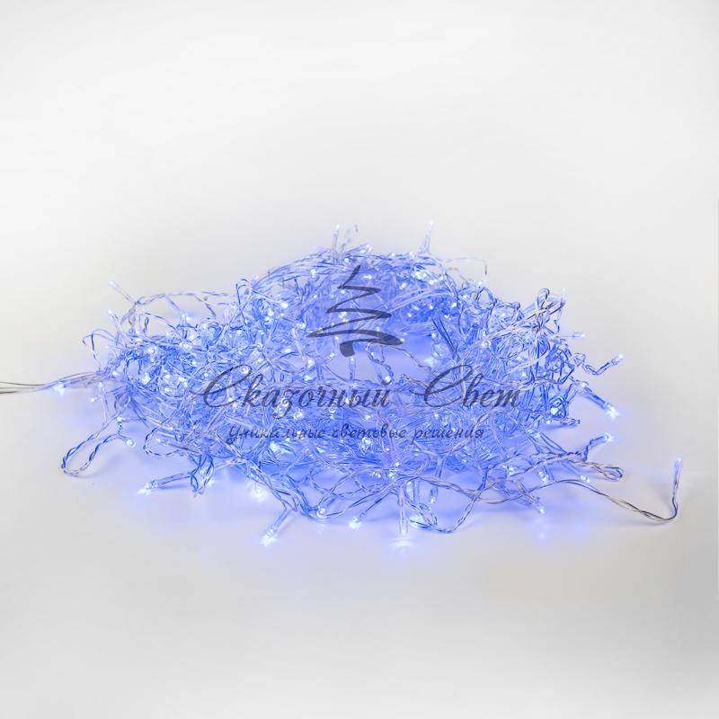 Гирлянда "Светодиодный Дождь" 1,5х1,5м, свечение с динамикой, прозрачный провод, 230 В, диоды СИНИЕ - Image 5