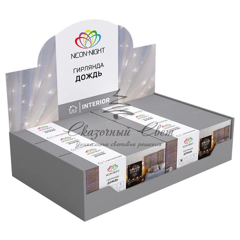 Гирлянда "Светодиодный Дождь" 2,5x2м, свечение с динамикой, прозрачный провод, 230 В, диоды БЕЛЫЕ - Image 5