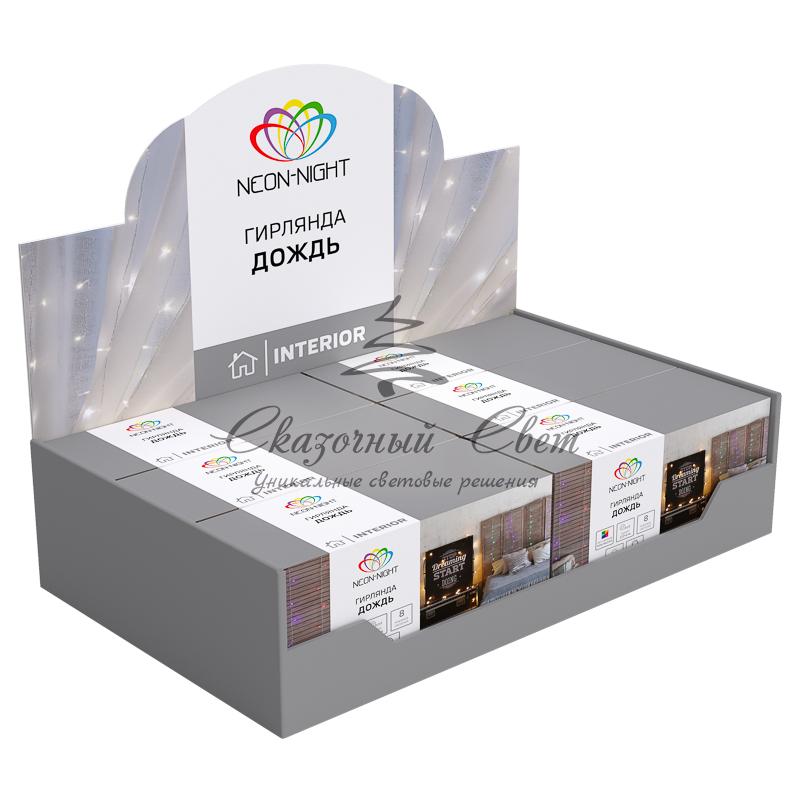 Гирлянда "Светодиодный Дождь" 2,5x2 м, свечение с динамикой, прозрачный провод, 230 В, диоды МУЛЬТИКОЛОР - Image 5
