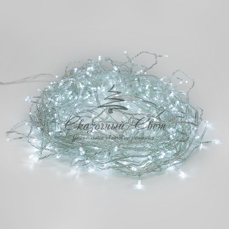 Гирлянда «Светодиодный дождь» 3х2 м, свечение с динамикой, прозрачный провод, 230 В, цвет белый - Image 5