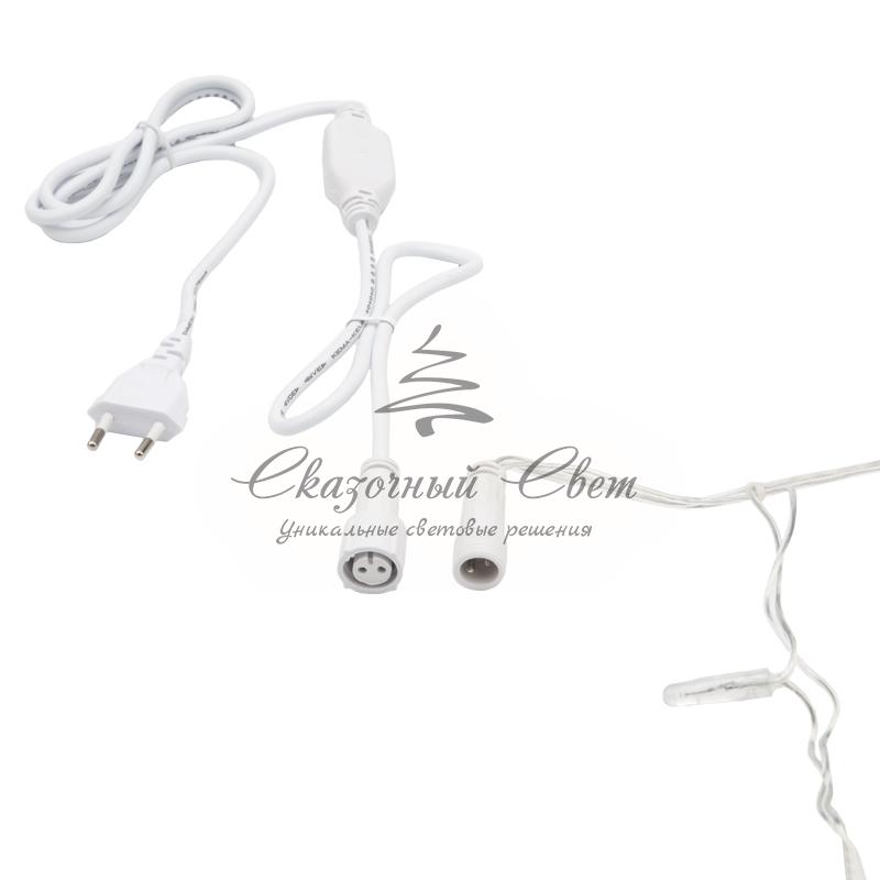 Гирлянда "Светодиодный Дождь" 2x0,8м, прозрачный провод, 230 В, диоды ТЕПЛЫЙ БЕЛЫЙ - Image 5