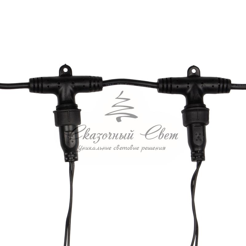 Гирлянда "Светодиодный Дождь" 2х3м, постоянное свечение, черный провод, 230 В, диоды ТЕПЛЫЙ БЕЛЫЙ - Image 5