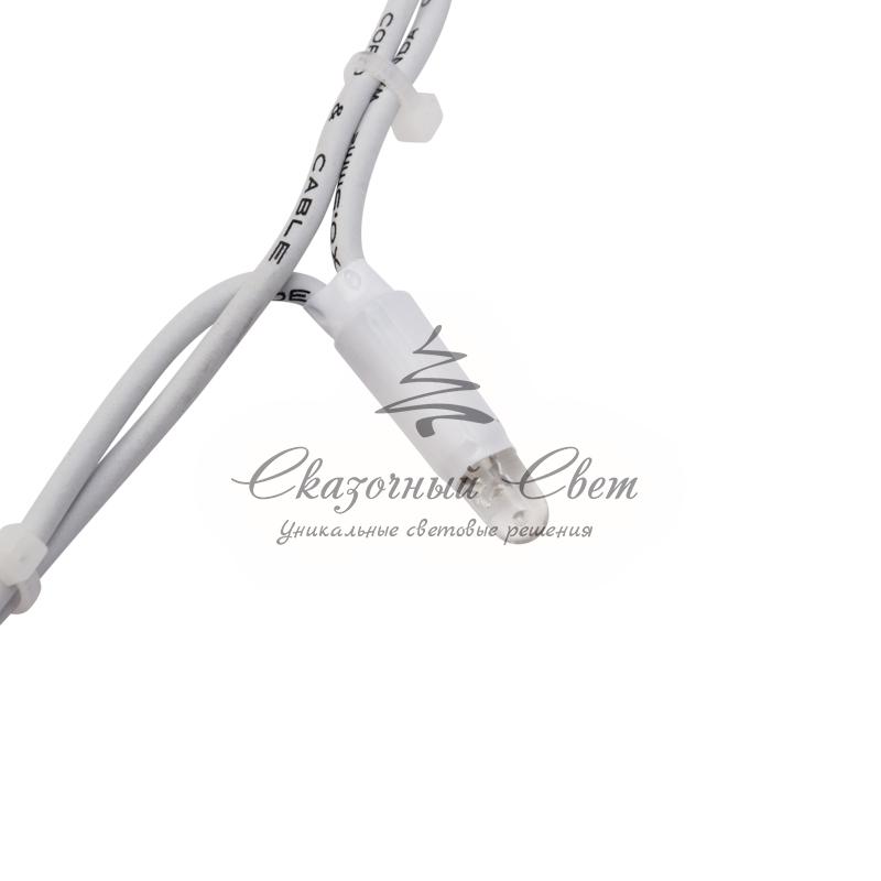 Гирлянда "Светодиодный Дождь" 2х3м, постоянное свечение, белый провод "КАУЧУК", 230 В, диоды ЗЕЛЕНЫЕ - Image 5