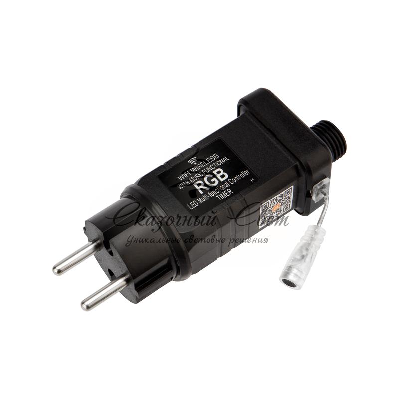 «Дождь» (занавес) Wi-Fi 3х3 м, прозрачный ПВХ, 180 LED RGB, не соединяется - Image 5