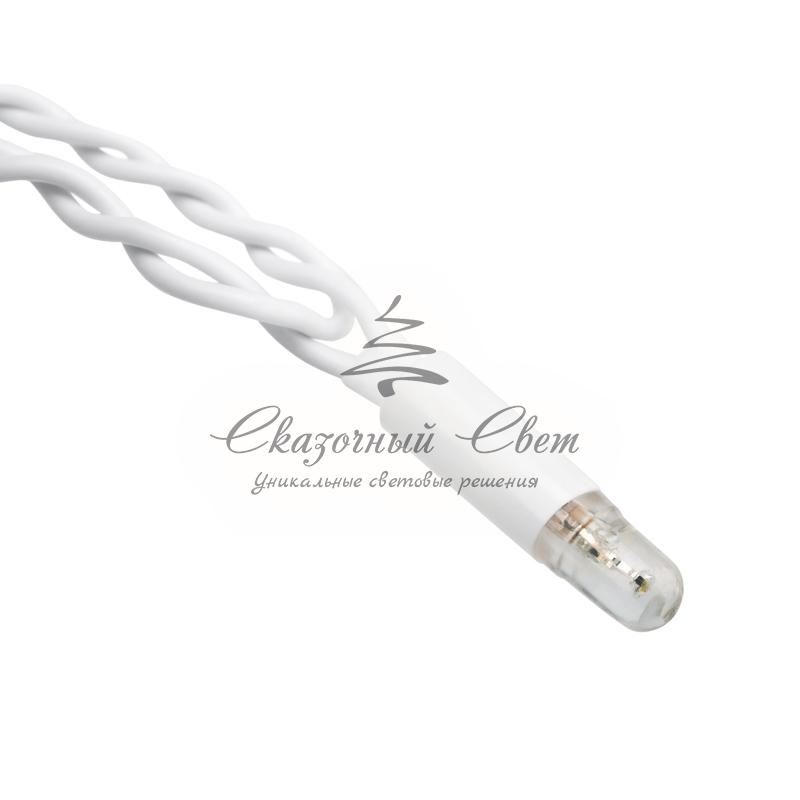 Гирлянда Айсикл (бахрома) светодиодный, 2,4 х 0,6 м, белый провод, 230 В, диоды синие, 76 LED - Image 5