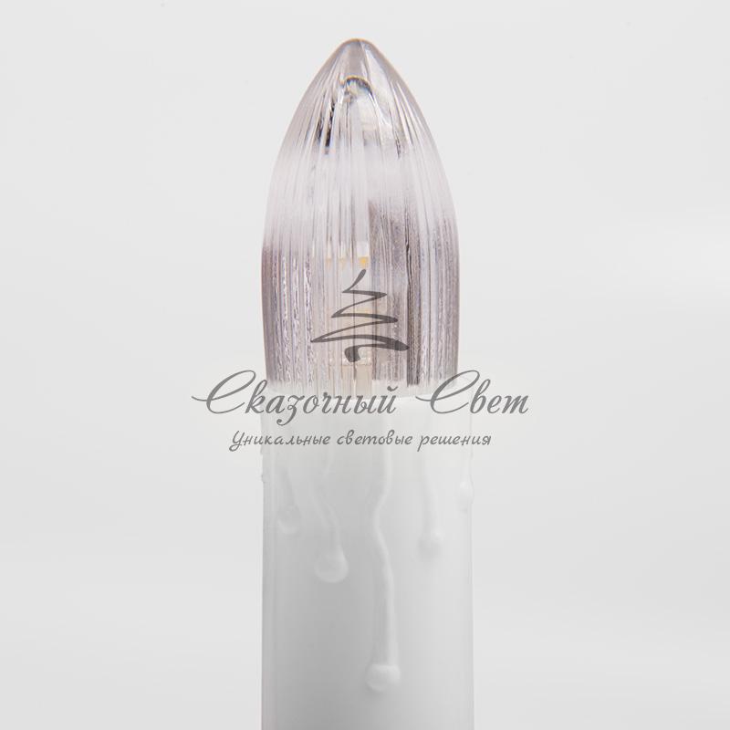 Гирлянда "Свечи" 10м, темно-зеленый ПВХ, 50 LED ТЕПЛЫЙ БЕЛЫЙ - Image 5