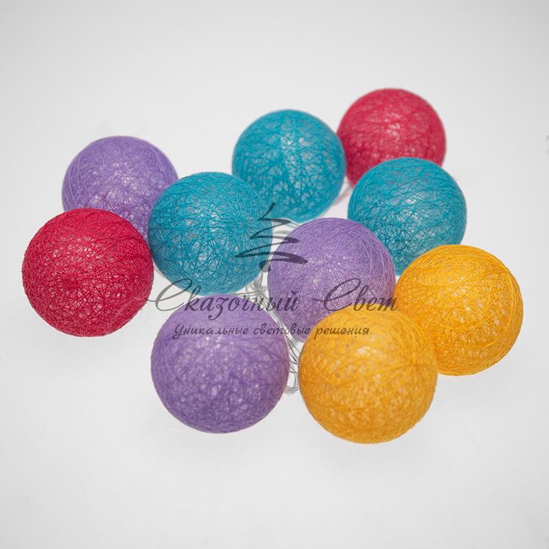 Тайские фонарики «Фейерверк» 1,5 м, прозрачный ПВХ, 10 LED, теплый белый, питание 2 х АА (батарейки не в комплекте) - Image 5