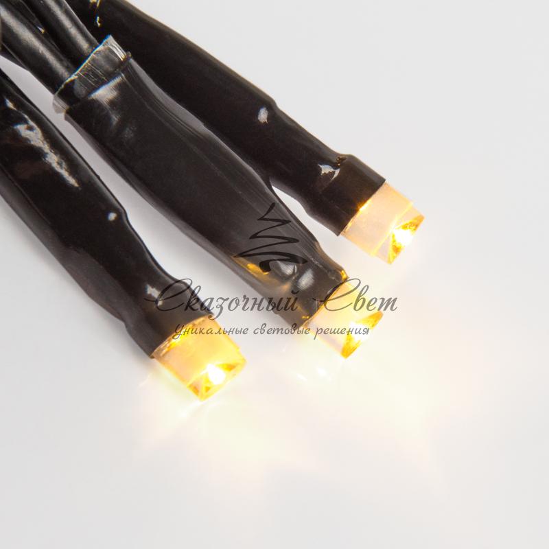 Гирлянда "Твинкл Лайт" 10 м, черный ПВХ, 100 диодов, цвет ТЕПЛЫЙ БЕЛЫЙ - Image 5